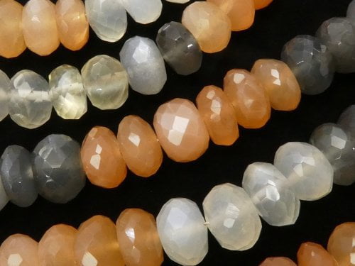 Moonstone, Roundel Gemstone Beads