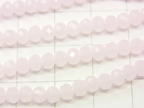 1strand $2.19! Glass Beads  Faceted Button Roundel 4 x 4 x 3 mm Baby Pink 1 strand beads (aprx.17 inch / 42 cm)