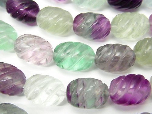 Fluorite, Rice Gemstone Beads
