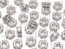 Metal Parts Rondelle 7 x 7 x 3 mm Silver Color (with CZ) 3pcs $3.79!