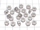 Metal Parts Rondelle 7 x 7 x 3 mm Silver Color (with CZ) 3pcs $3.79!
