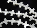 [Video] Mother of Pearl MOP White Cross 8x8mm 1strand beads (aprx.15inch/37cm)