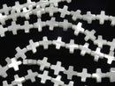 [Video] Mother of Pearl MOP White Cross 8x8mm 1strand beads (aprx.15inch/37cm)