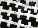[Video] Mother of Pearl MOP White Cross 12x12mm 1strand beads (aprx.15inch/36cm)