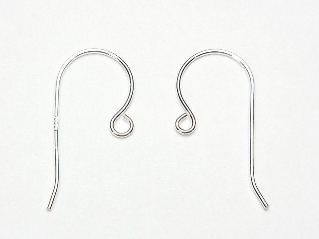 Silver925 Earwire 20x10mm No coating 2pairs (4 pieces)