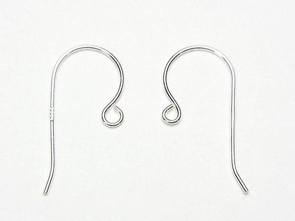 Silver925 Earwire 20x10mm No Coating 2 Pairs (4 Pieces)