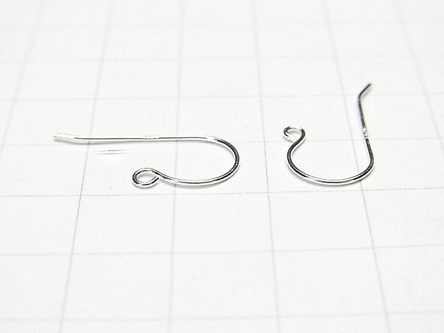 Silver925 Earwire 20x10mm No Coating 2 Pairs (4 Pieces)