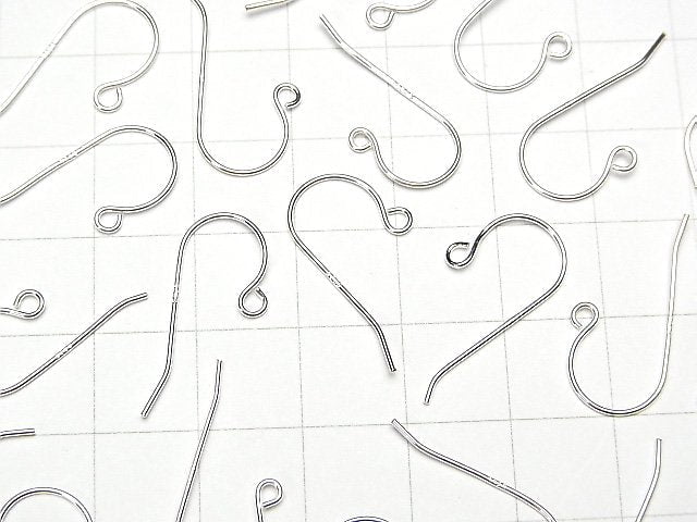 Silver925 Earwire 20x10mm No Coating 2 Pairs (4 Pieces)