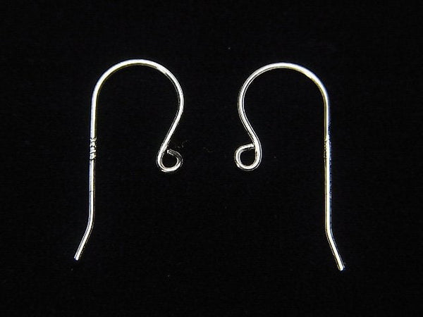 Silver925  Earwire 20x10mm Rhodium Plated  2pairs