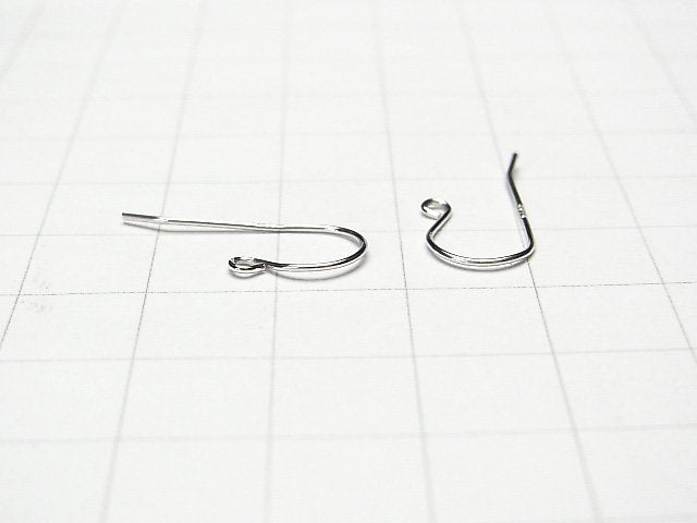 Silver925  Earwire 20x10mm Rhodium Plated  2pairs $2.59