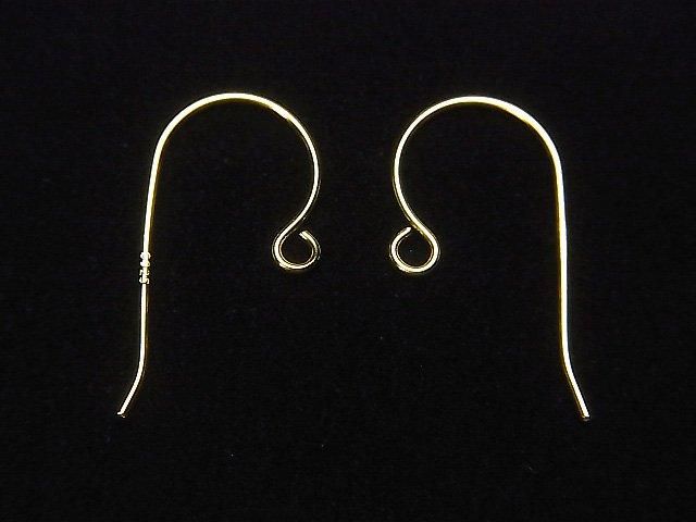 Silver925  Earwire 20x10mm 18KGP 2pairs