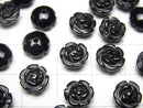 [Video] Onyx Rose 8mm [Half Drilled Hole ] 4pcs
