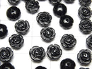 [Video] Onyx Rose 8mm [Half Drilled Hole ] 4pcs