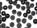 [Video] Onyx Rose 8mm [Half Drilled Hole ] 4pcs