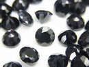 [Video] High Quality Black Sapphire AAA Undrilled Round Faceted 6x6mm 2pcs