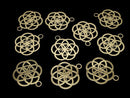 Metal parts Holy Charm [Seed of Life] 24x20mm Gold color 1pc