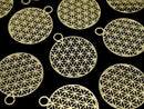 Metal Charm [Flower of Life] 23x20mm Gold Color 1pc