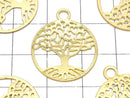 Metal Parts Holy Charm [Tree of Life] 23 x 20 Gold Color 1 pc $0.99!