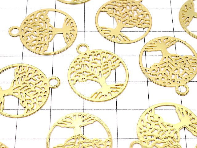 Metal Parts Holy Charm [Tree of Life] 23 x 20 Gold Color 1 pc