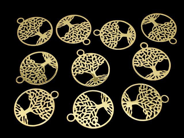 Metal Parts Holy Charm [Tree of Life] 23 x 20 Gold Color 1 pc
