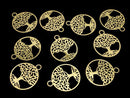 Metal Parts Holy Charm [Tree of Life] 23 x 20 Gold Color 1 pc $0.99!