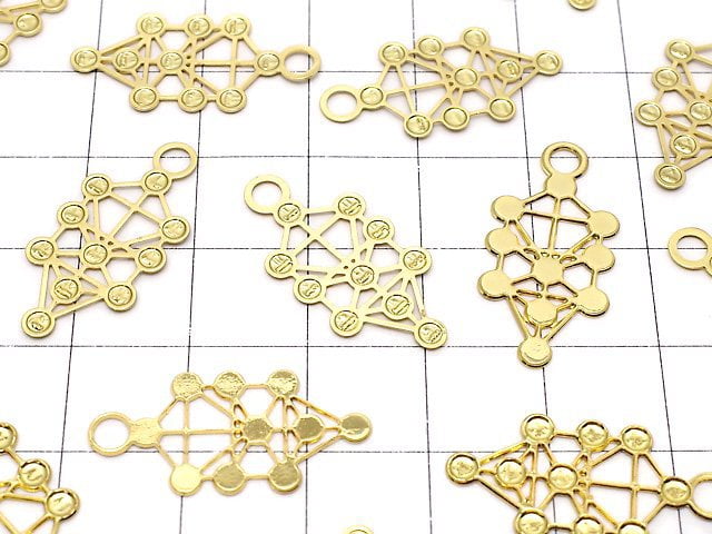 Metal Parts Holy Charm [Tree of Sephirot] 24 x 12 mm Gold Color 1 pc