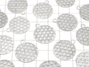 Metal Charm [Flower of Life] 23x20mm Silver Color 1pc