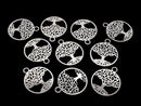 Metal Parts Holy Charm [Tree of Life] 23 x 20 Silver Color 1 pc $0.99!
