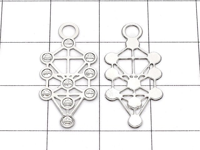 Metal Parts Holy Charm [Tree of Sephiroth] 24 x 12 mm Silver Color 1 pc