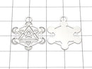 Metal parts Holy Charm [Metatron Cube] 20x23mm Silver color 1pc