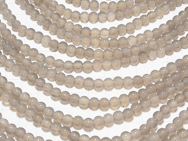 [Video]1strand $5.79! Gray Onyx AAA Round 6mm [1.5mm hole] 1strand beads (aprx.15inch / 36cm)