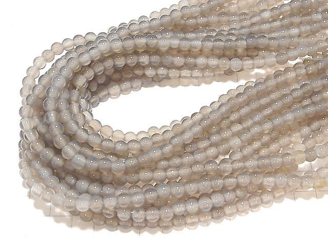 [Video]1strand $5.79! Gray Onyx AAA Round 6mm [1.5mm hole] 1strand beads (aprx.15inch / 36cm)