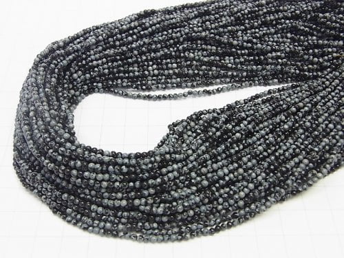 1strand $4.79! Snowflake Obsidian Round 2mm 1strand beads (aprx.15inch / 38cm)