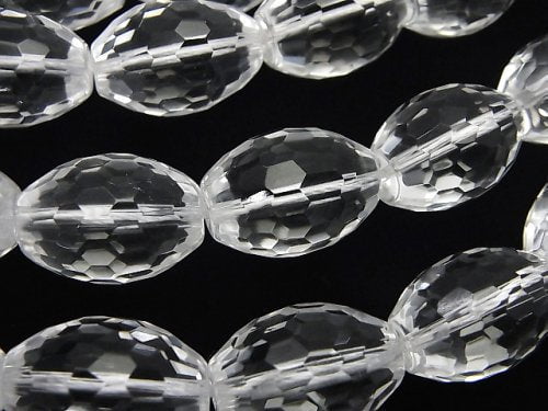 Crystal Quartz, Rice Gemstone Beads