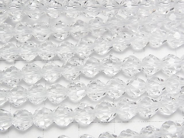 [Video] High Quality! Crystal AAA Faceted Drop 6x6x6mm half or 1strand beads (aprx.15inch / 38cm)