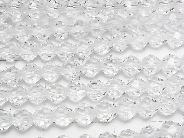 [Video] High Quality! Crystal AAA Faceted Drop 6x6x6mm half or 1strand beads (aprx.15inch / 38cm)