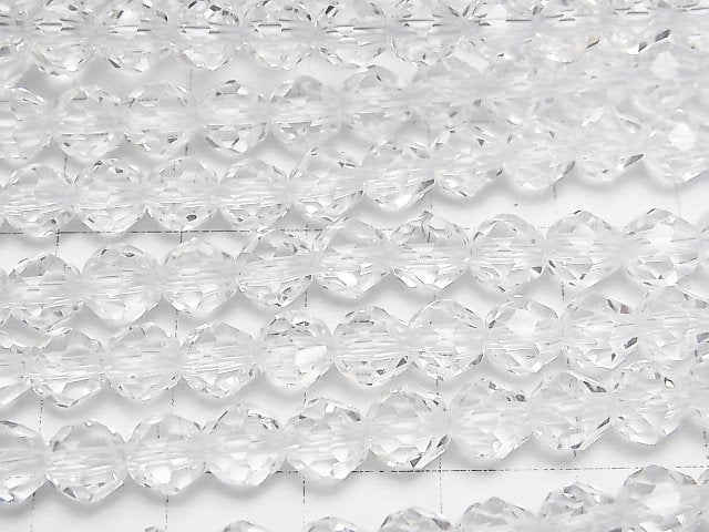 [Video] High Quality! Crystal AAA Faceted Drop 6x6x6mm half or 1strand beads (aprx.15inch / 38cm)