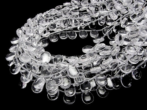 [Video] Crystal AAA - Pear shape (Smooth) 14 x 10 x 5 mm half or 1 strand beads (aprx.15 inch / 36 cm)