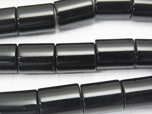 Onyx cylinder (Tube) shape 16x12x12mm half or 1strand beads (aprx.15inch/37cm)