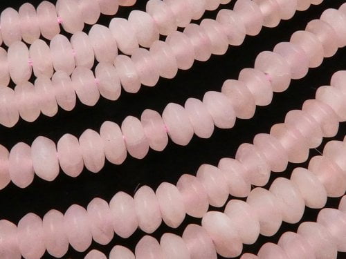 Rose Quartz, Roundel Gemstone Beads