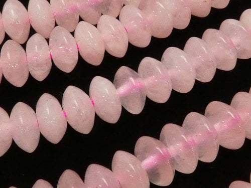 Rose Quartz, Roundel Gemstone Beads