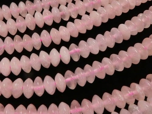 1strand $9.79! Rose Quartz AA++ Roundel 8x8x4mm 1strand beads (aprx.15inch/38cm)