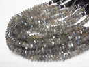 [Video]High Quality Labradorite AAA Faceted Button Rondelle half or 1strand beads (aprx.9inch/24cm)