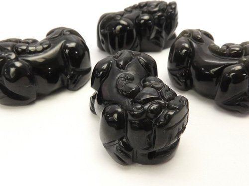 Carving, Obsidian Gemstone Beads
