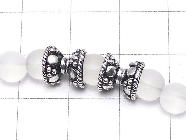 Silver925 Bead cap 8 x 8 x 4 mm Oxidized Finish 2 pcs $4.99