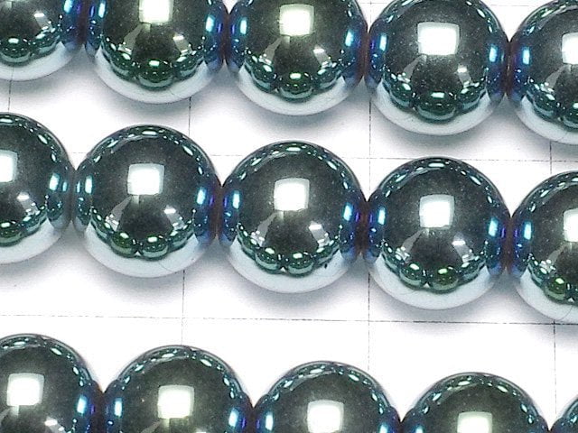 [Video]Hematite Round 8mm Metallic Green 1strand beads (aprx.15inch/38cm)