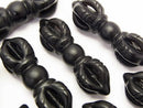 Frost Black Obsidian AAA Vajra 45x15x15mm 1pc