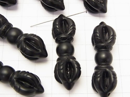 Frost Black Obsidian AAA Vajra 45x15x15mm 1pc