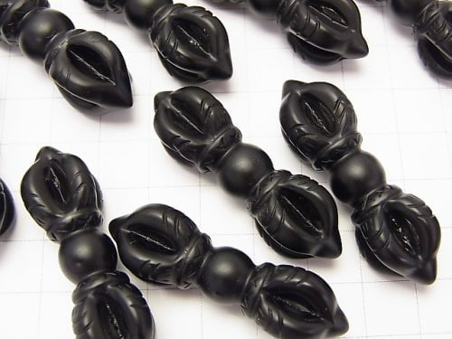 Frost Black Obsidian AAA Vajra 45x15x15mm 1pc