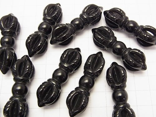 1pc $11.79! Black Obsidian AAA Vajra 45x15x15 1pc